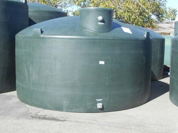 5,000 Gallon Green Plastic Water Storage Tank 144"D x 87"H-0