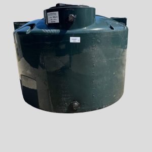 The image Illustrates 550 Gallon Vertical Water Storage Tank 64”D x 46”H