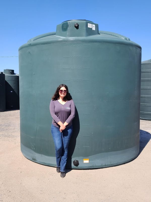 5,000 Gallon Vertical (straightwall) Water Storage Tank 119"D x 92"H