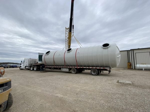15000 Gallon Underground Fiberglass Tank - Diameter:  12 ft